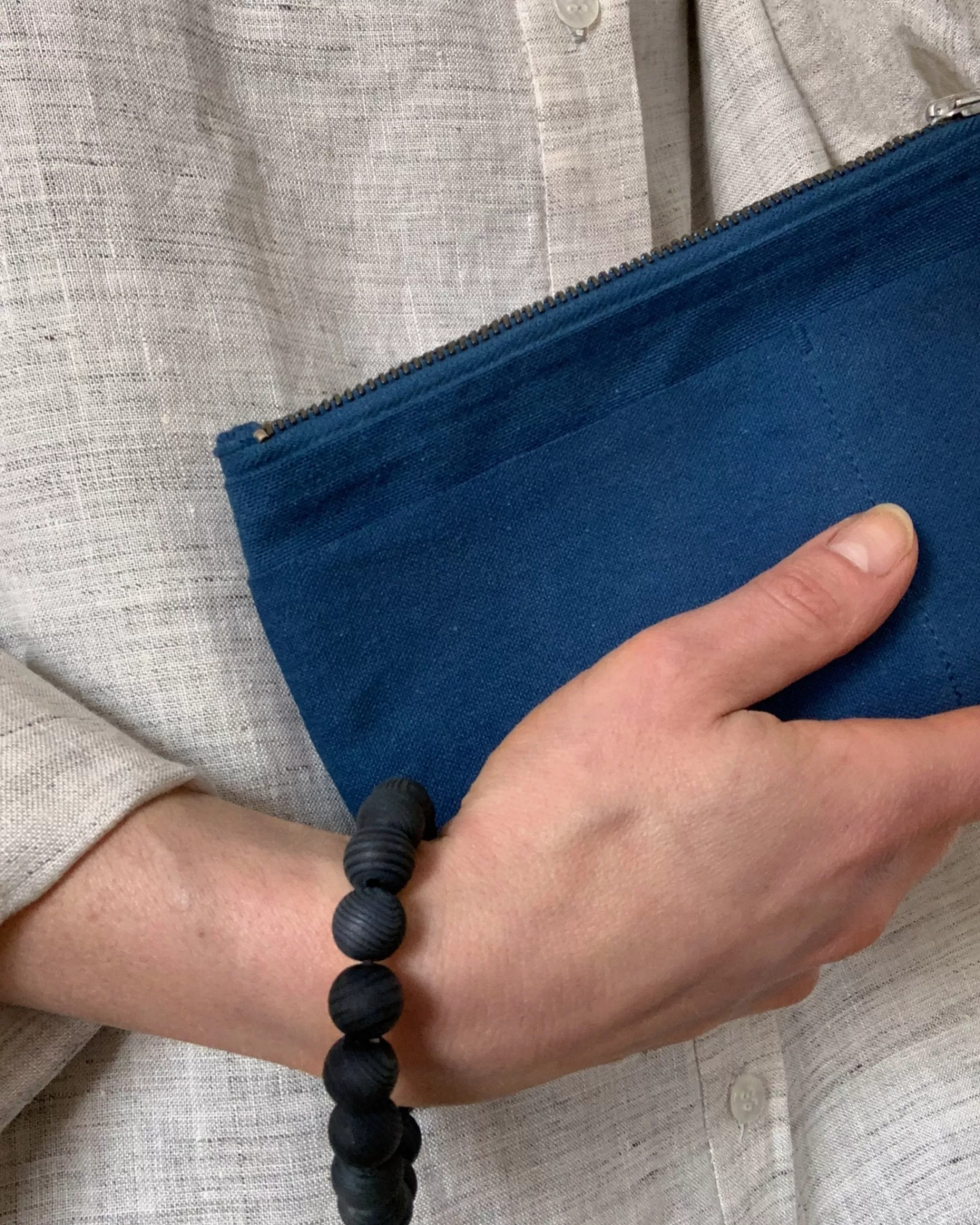 buaisou : Mini Pochette En Toile Indigo Online