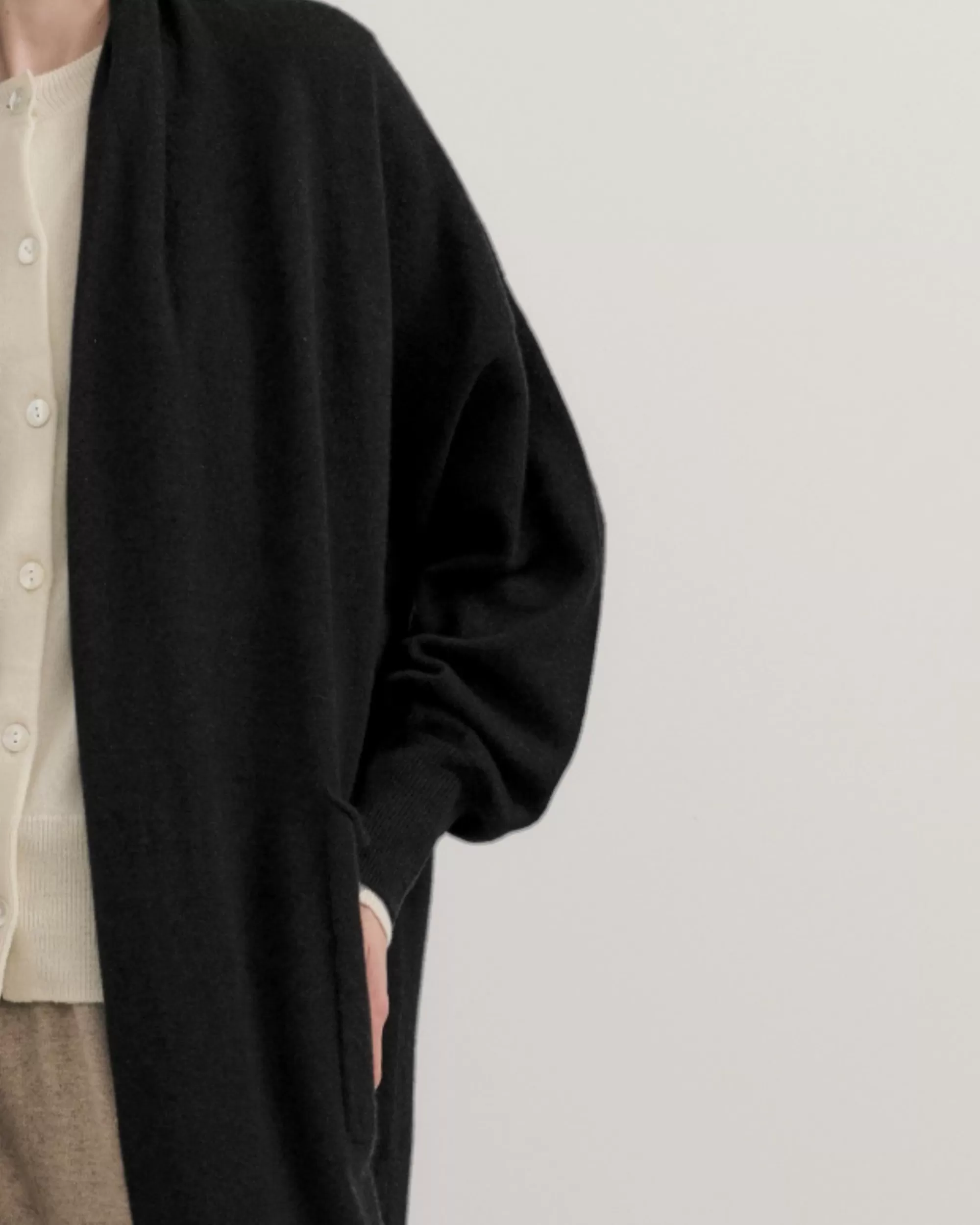 cashmerism : Cardigan Maxi Oversize En Noir Shop