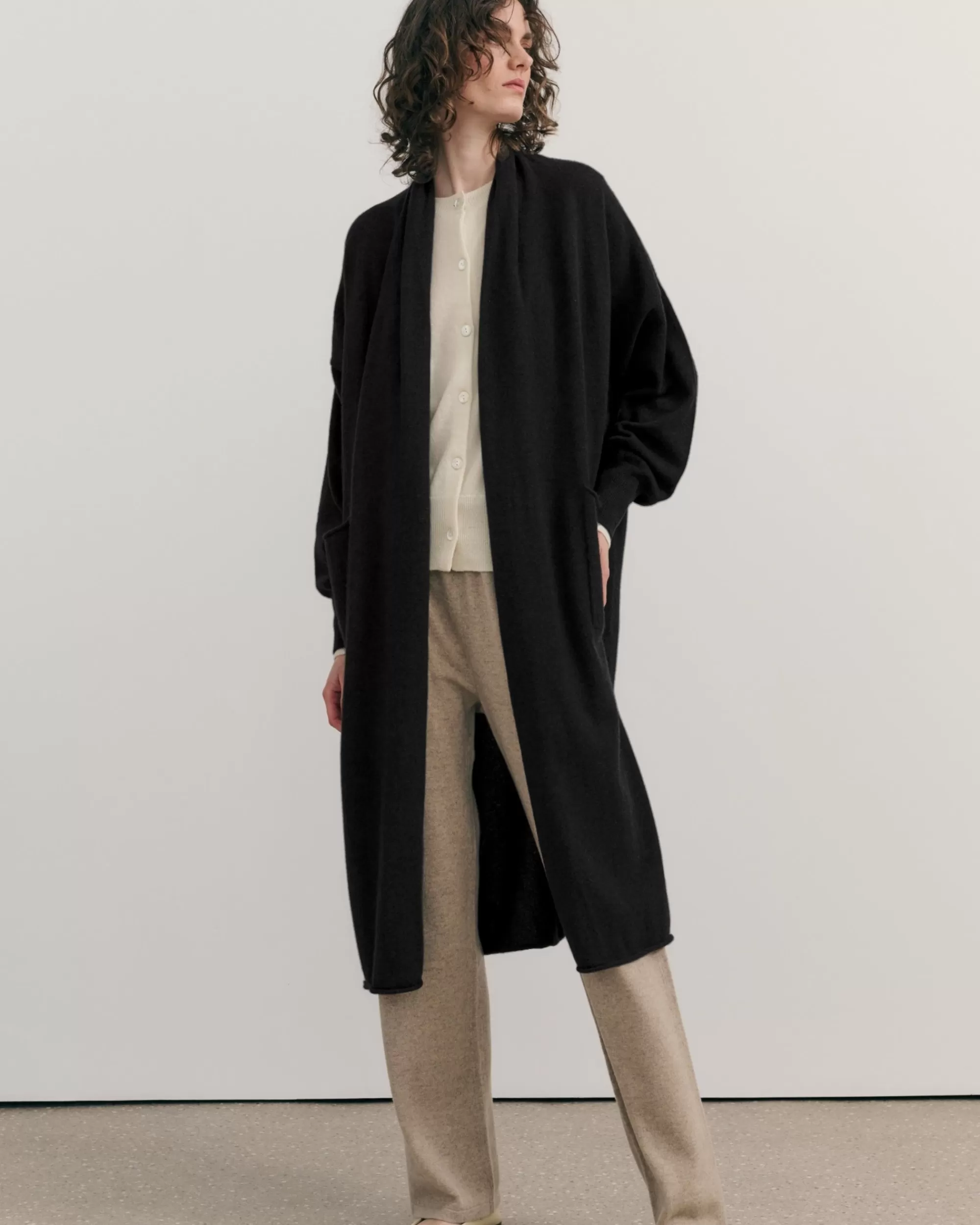 cashmerism : Cardigan Maxi Oversize En Noir Shop