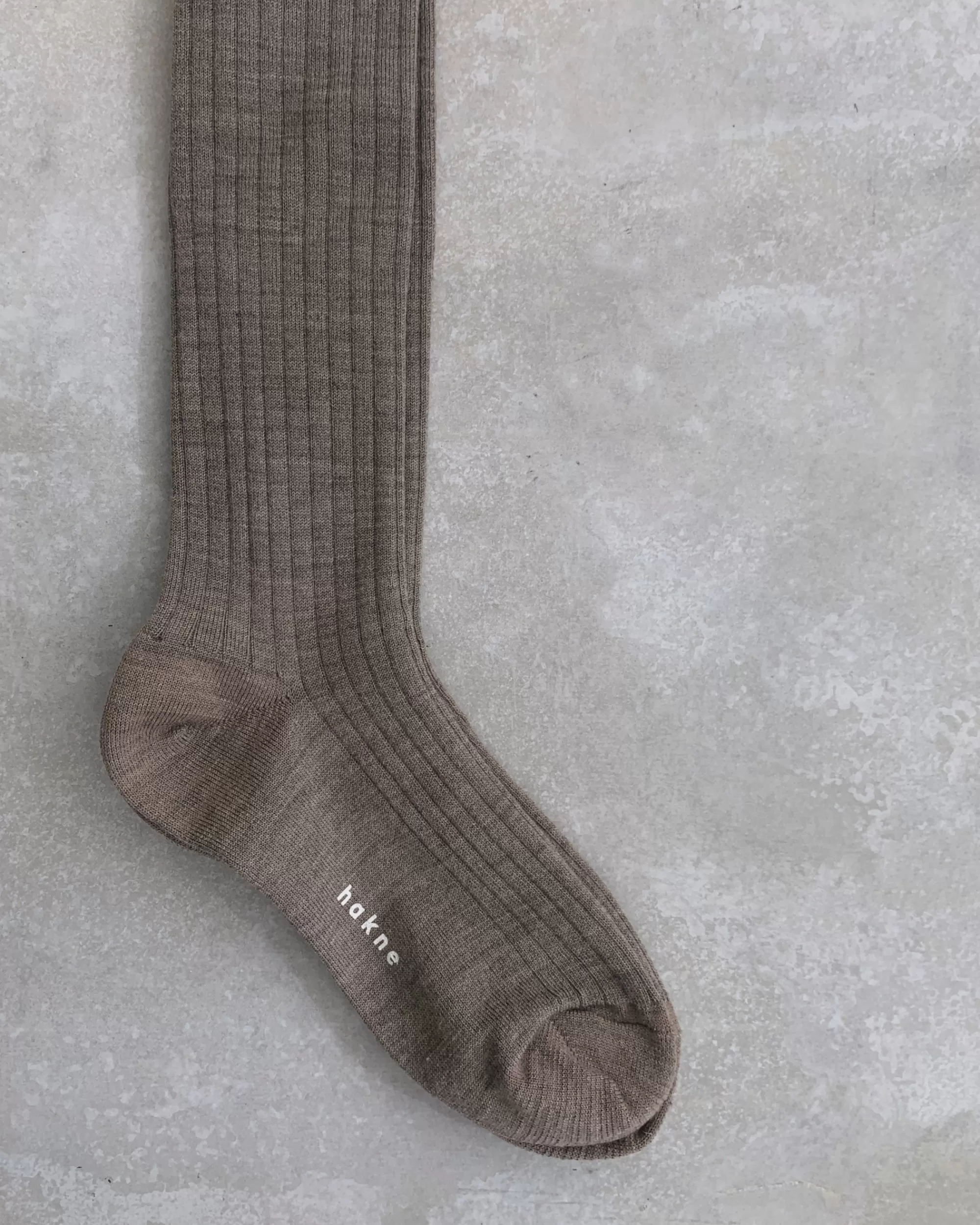 nishiguchi kutsushita Hakne : Chaussettes Hautes Cotelees En Laine Merinos Fashion