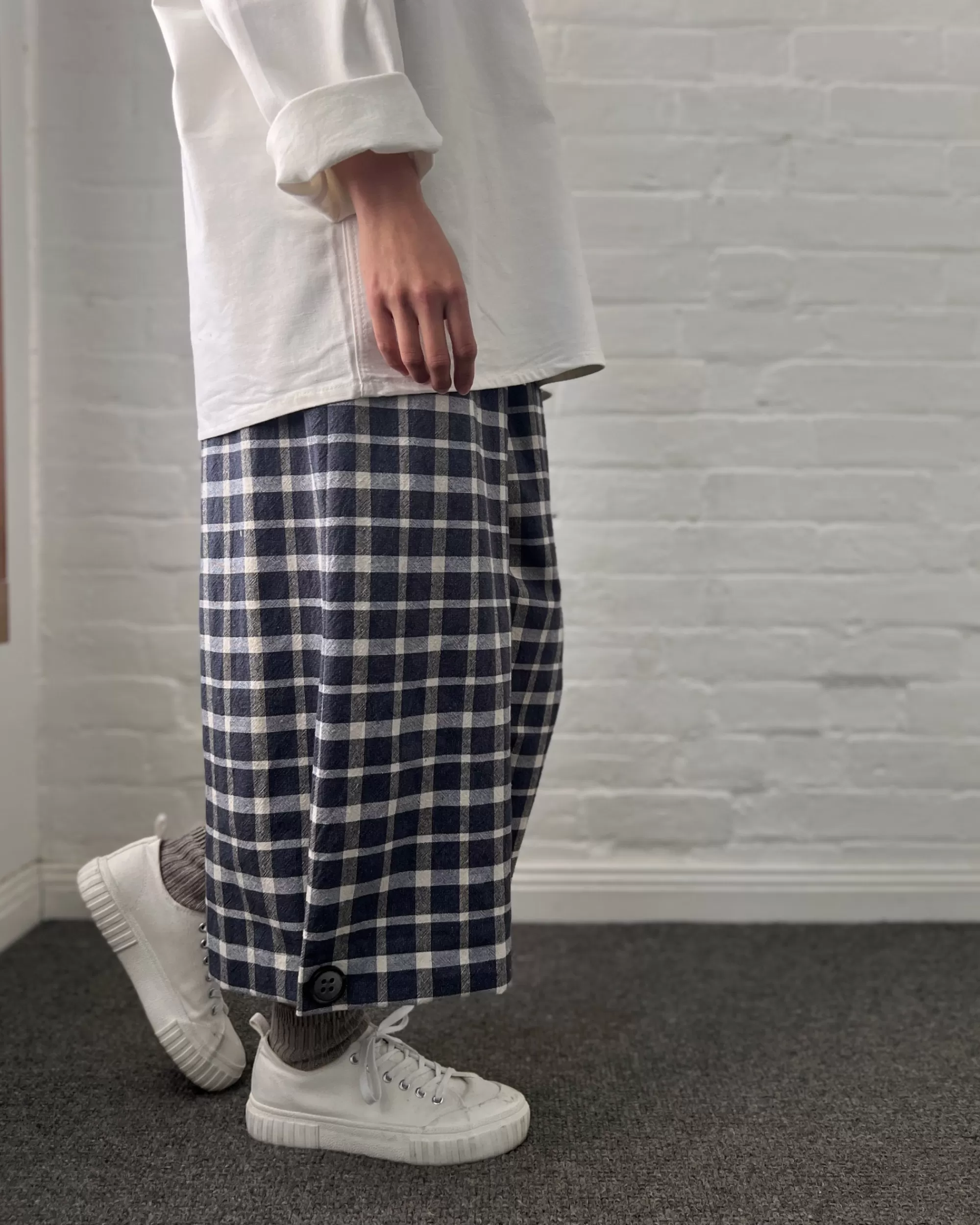 LJ struthers : Pantalon A Carreaux En Coton Best Sale