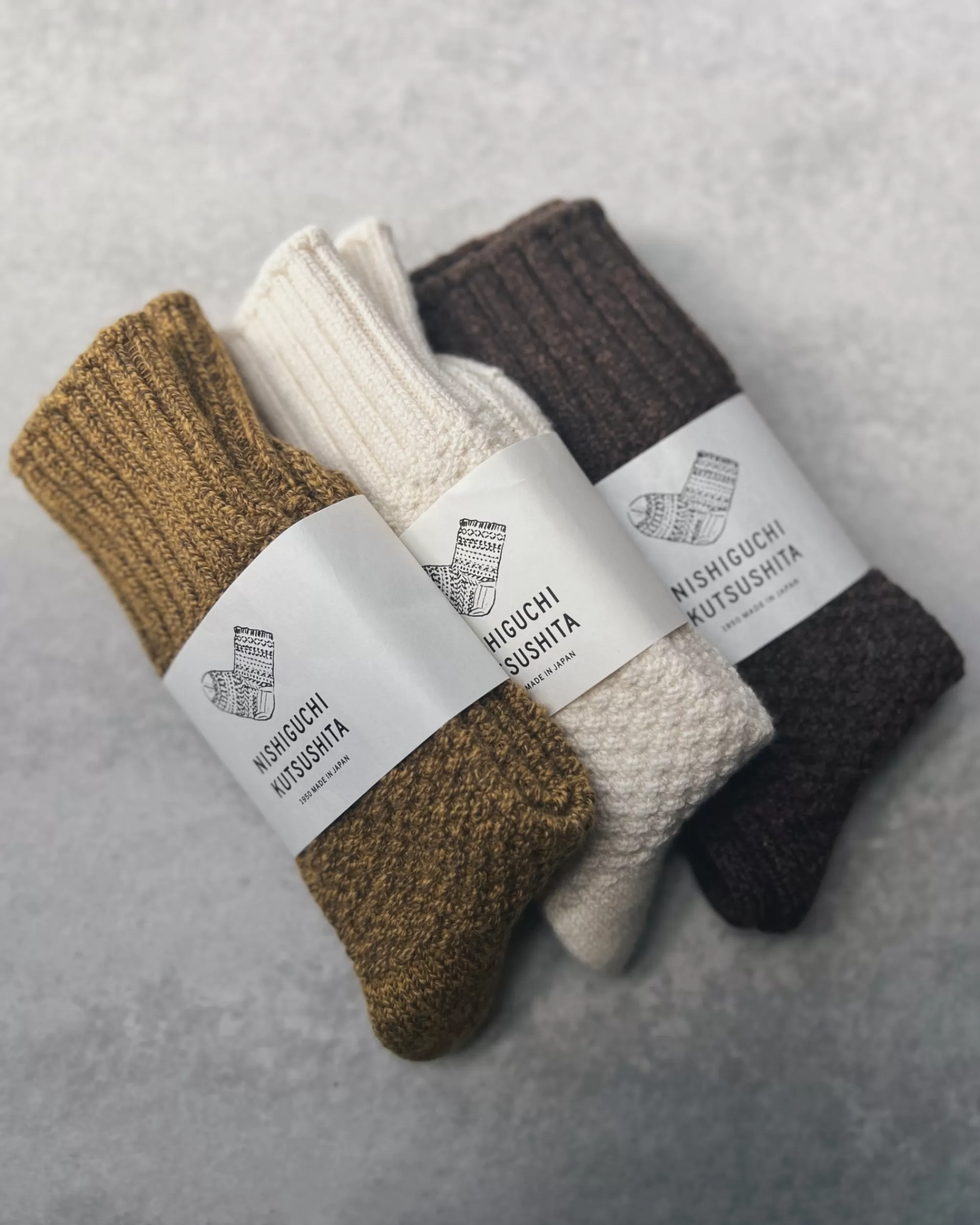 nishiguchi kutsushita : Chaussettes En Laine Et Coton Outlet