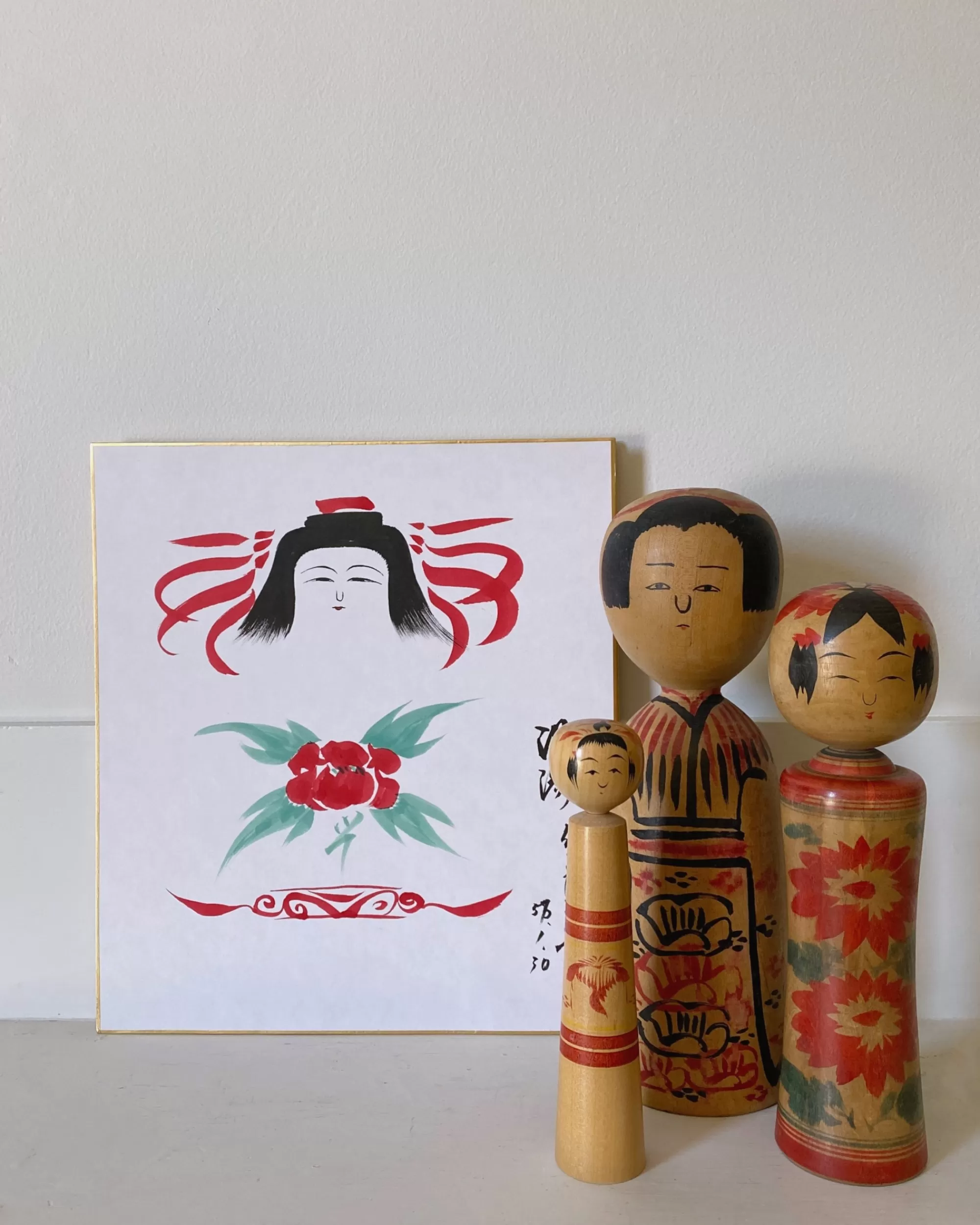 the maker Peinture Kokeshi Shikishi Vintage Sale